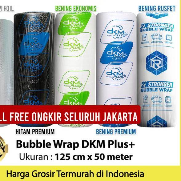 

Plastik Bubble Wrap 125cm x 50m DKM PLUS Bubblewrap ROLL - Hijau Bening