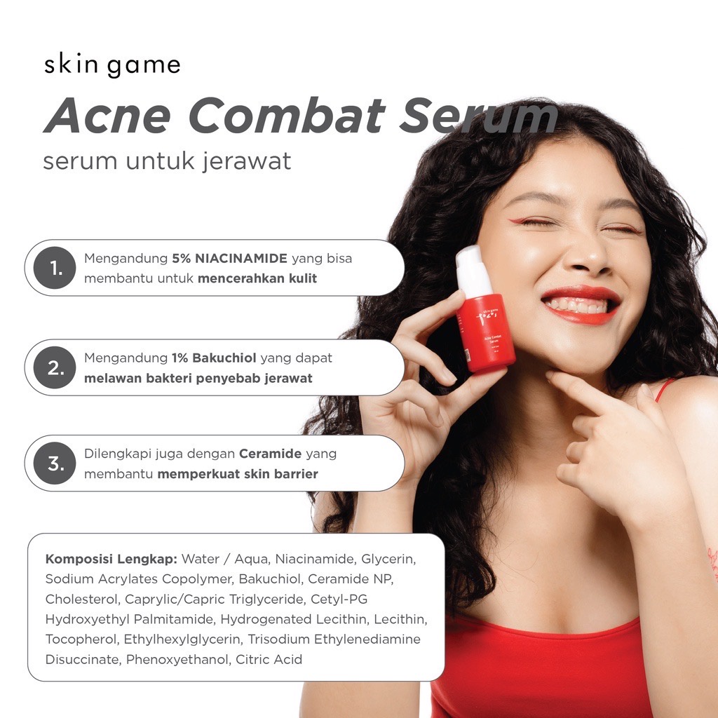Skin Game Acne Combat Serum 30ml [New Packaging]