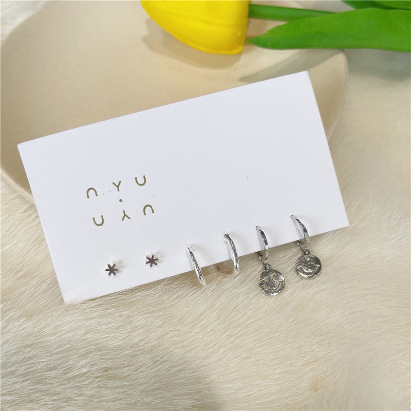 Set Anting Tusuk Silver S925 Desain Bunga Pink Hias Mutiara Zircon Gaya Korea Untuk Wanita