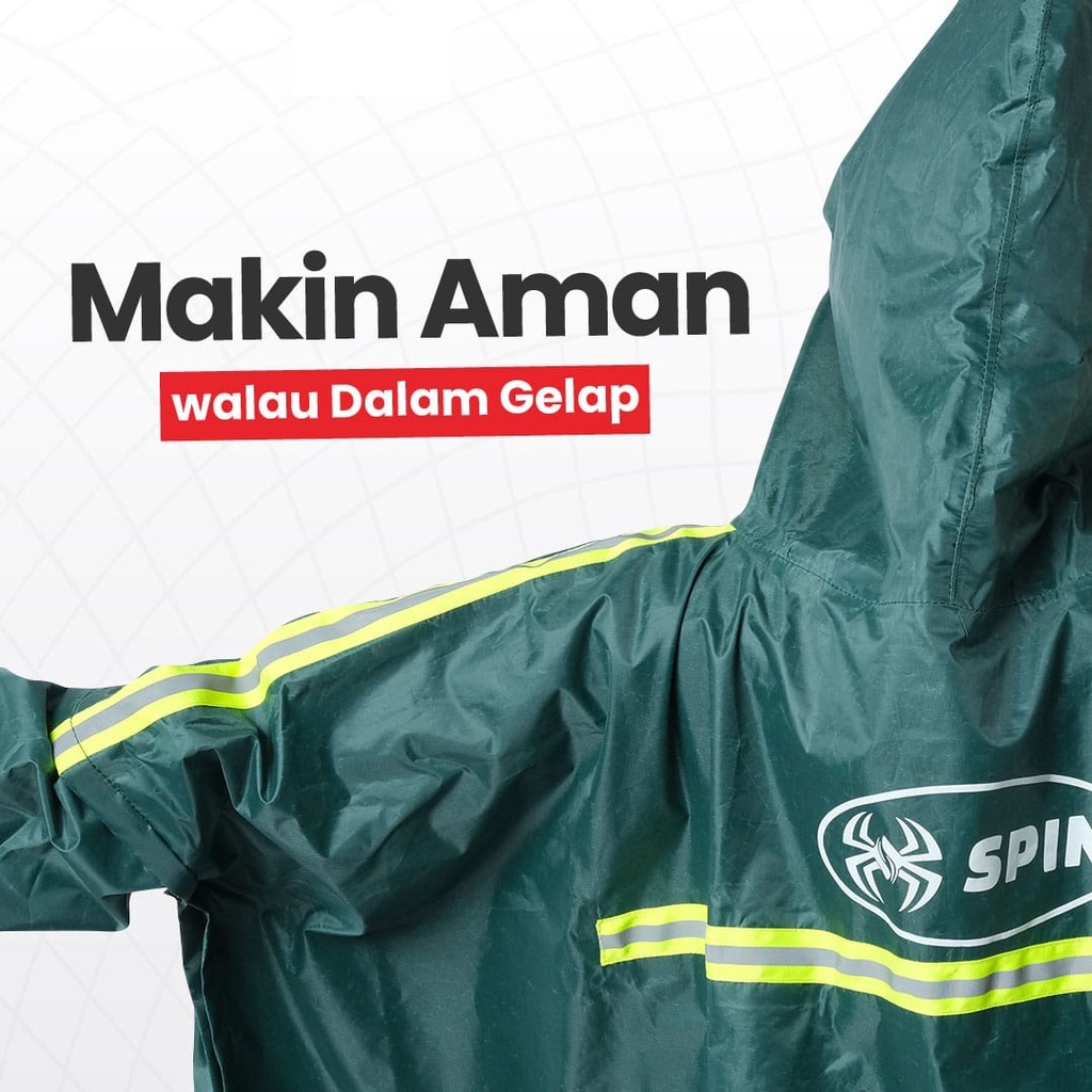 Jas Hujan ponco Volta Nylon bahan  Parasut Nylon Tebal Poncho Lengan Spin Cakep kawula muda ada skotlek