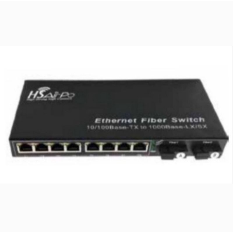 HSAirPo CM2F8E 2 Fo 8 Lan Media Converter  Fiber Optik 2Fo 8Lan HS AirPo CM2F8E N1