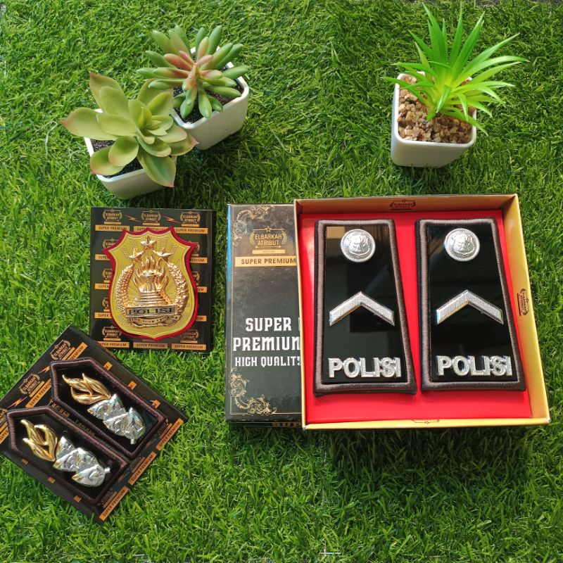 SATU PAKET TANDA PANGKAT TPDH POLRI POLISI BINTARA BRIPDA/BRIPTU/BRIGADIR/BRIPKA/AIPDA + KEWENANGAN+MONOGRAM