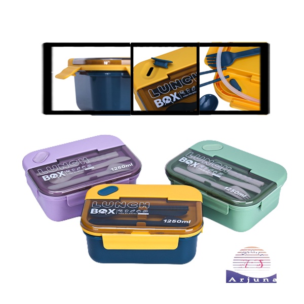 LUNCH BOX SET 3 SEKAT/ KOTAKK BEKAL 3 SEKAT PRAKTIS ANTI TUMPAH ANTI BOCOR