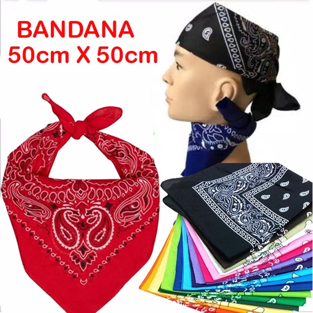 Bandana Syal Buff Koboi Masker Motor Camping Outdoor Serbaguna