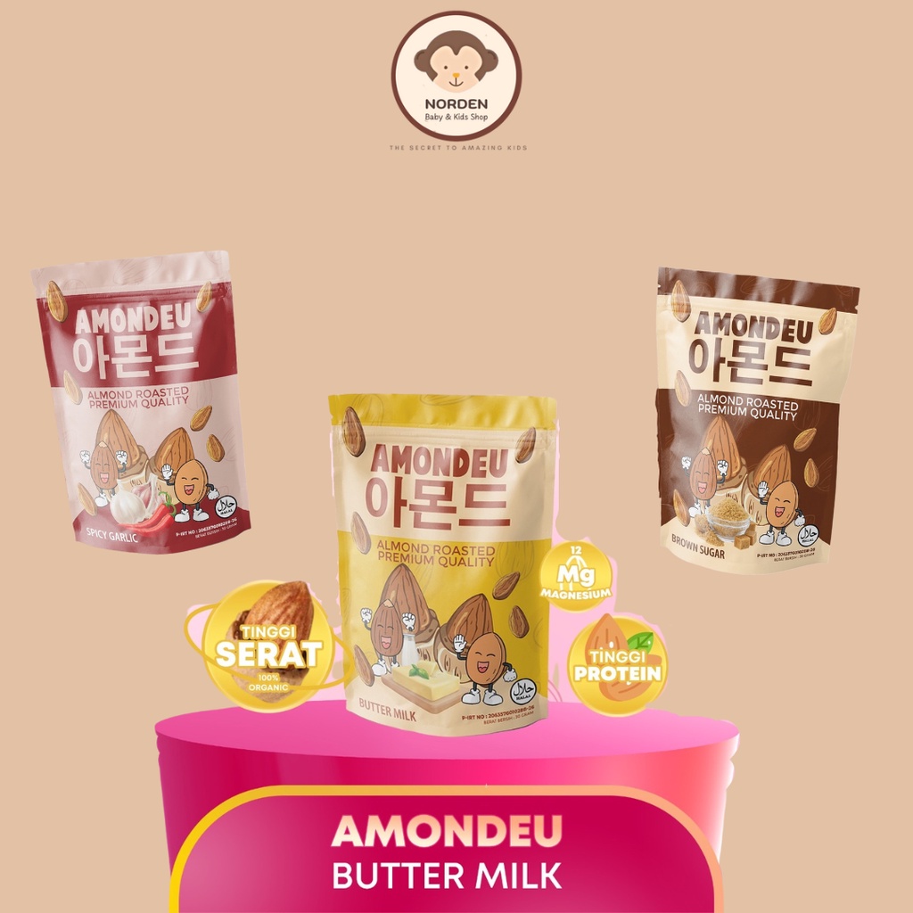 

[ND] Amondeu Almond Roasted Premium Quality / Kacang Almond Sehat