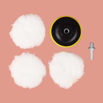 GS7i Polisher lembut wol mengkilap aman Universal Polisher Pad Wol Poles Wax Buffer Body Mobil 8 Cm