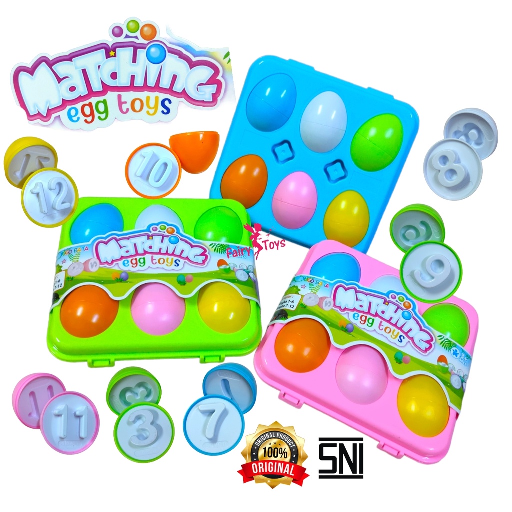 Mainan Telor Angka Matching Eggs Number isi 6 pcs YE 8