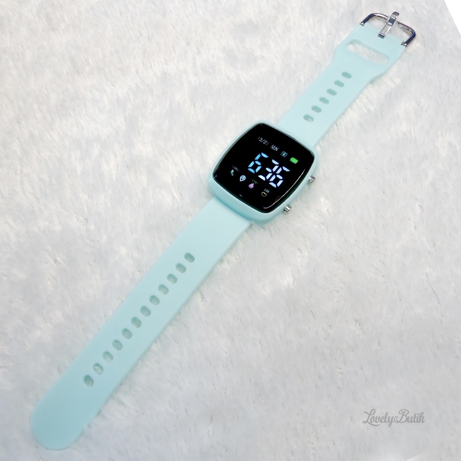 Jam Tangan LED Digital Pria Wanita Rubber Anti Air Import LB125 - Lovelybutik