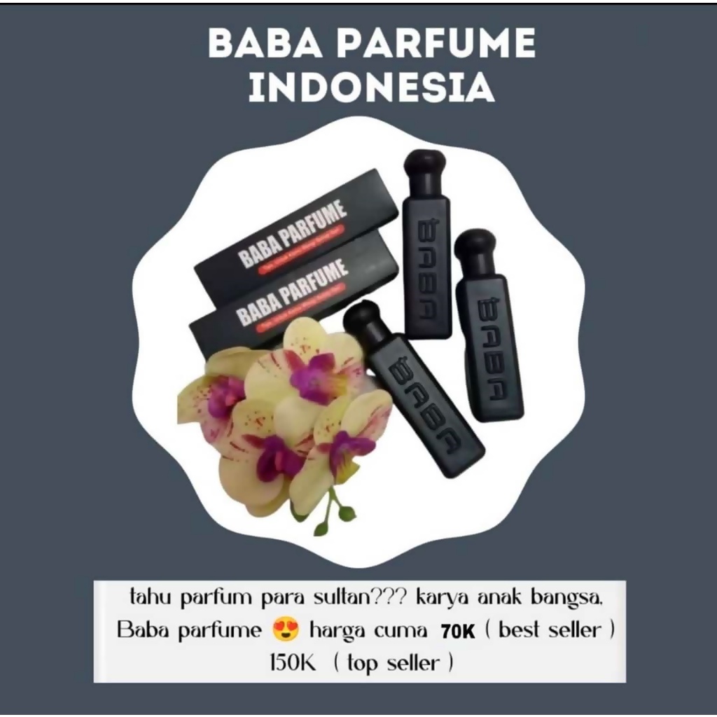 PARFUM PREMIUM Parfume Pria Wanita Original BABA Bibit Murni Murah Wangi non Alkohol Aroma Tahan Lama Uniseks Perempuan Laki-laki