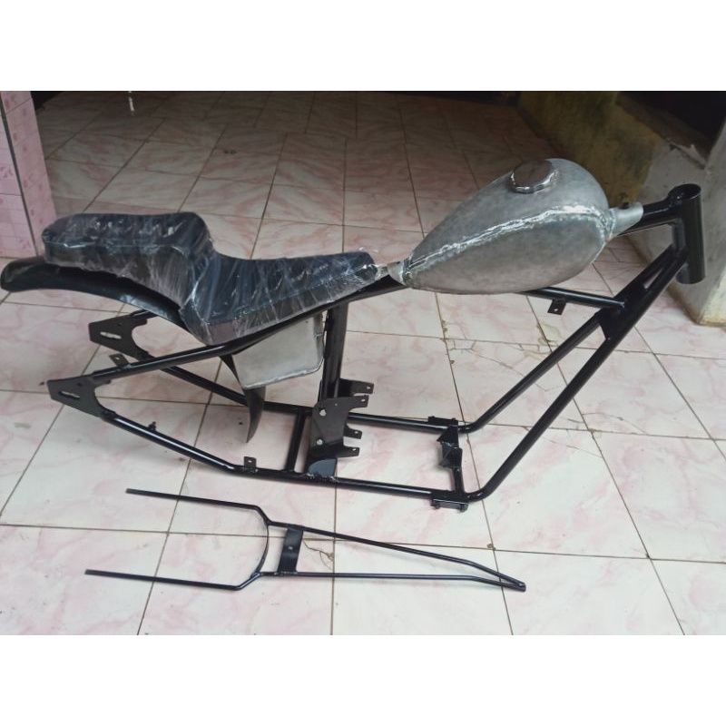 rangka chopper mentah/rangka chopper pullset/choper tinggal naik mesin , frame chopper