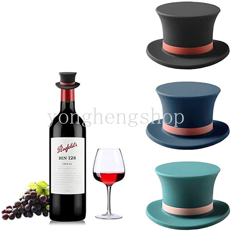 Stopper Botol Wine / Champagne / Bir Bentuk Topi Bahan Silikon Anti Bocor