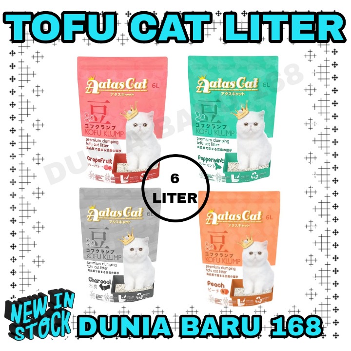 Aatas Cat Kofu Klump Tofu Cat Litter 6 L / pasir tofu aatas 6 liter