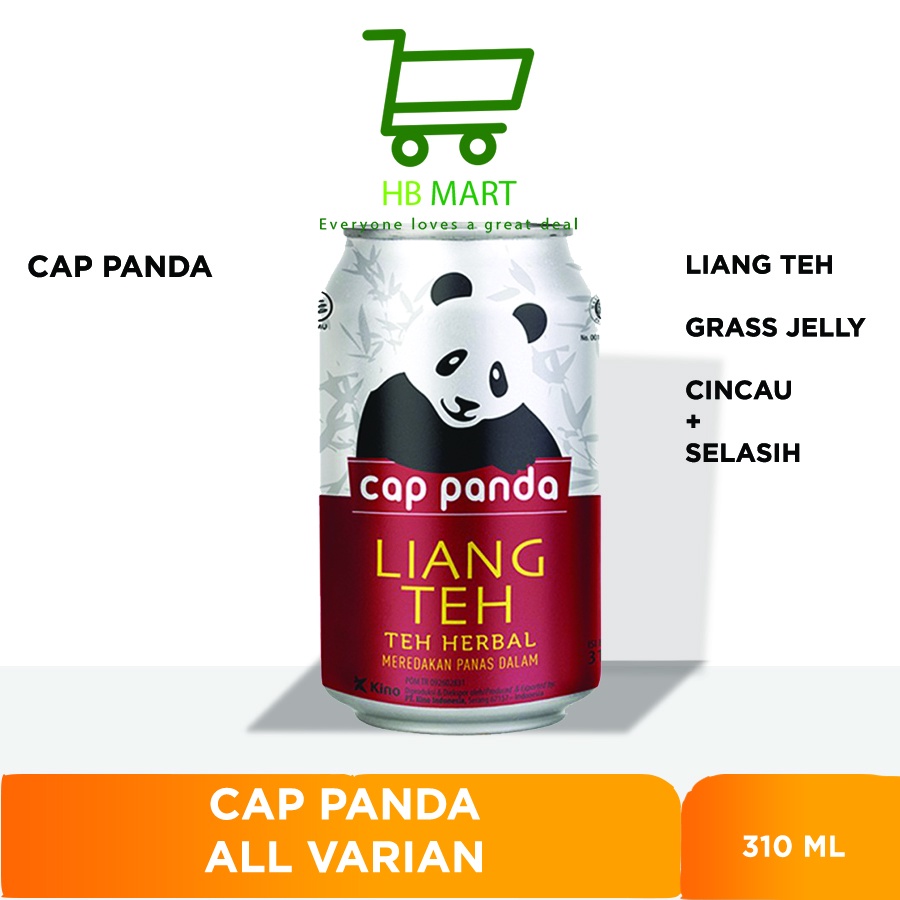 

Cap Panda LIANG TEH / GRASS JELLY / SELASIH Kaleng 310 ml Teh Herbal