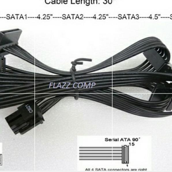 Kabel Modular Seasonic dari PSU 6pin ke SATA