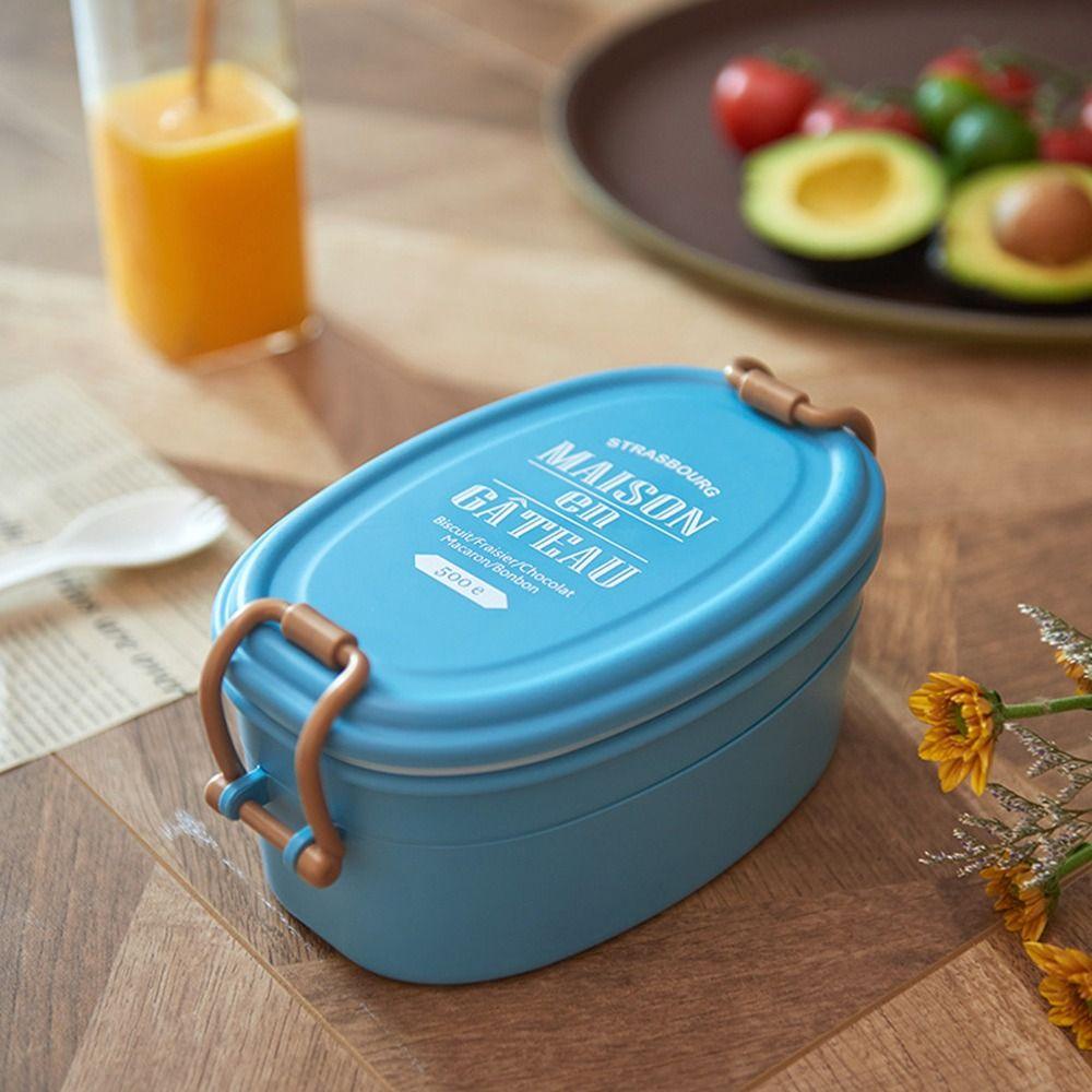 Top Lunch Box New Design Untuk Pelajar Pekerja Kantor Wadah Makanan Dua Lapis