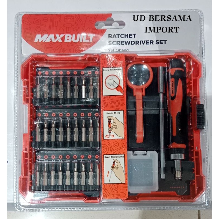 MAXB Set Obeng &amp; Kunci Rachet Presisi/Set Perkakas 31Pcs