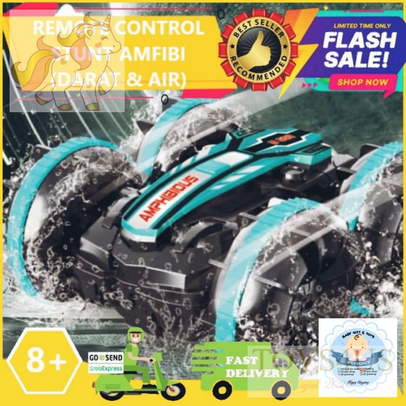 Toys4Us - Amphibious stuntcar mobil rc bisa di air & darat 360° mobil ampibi rc amfibi