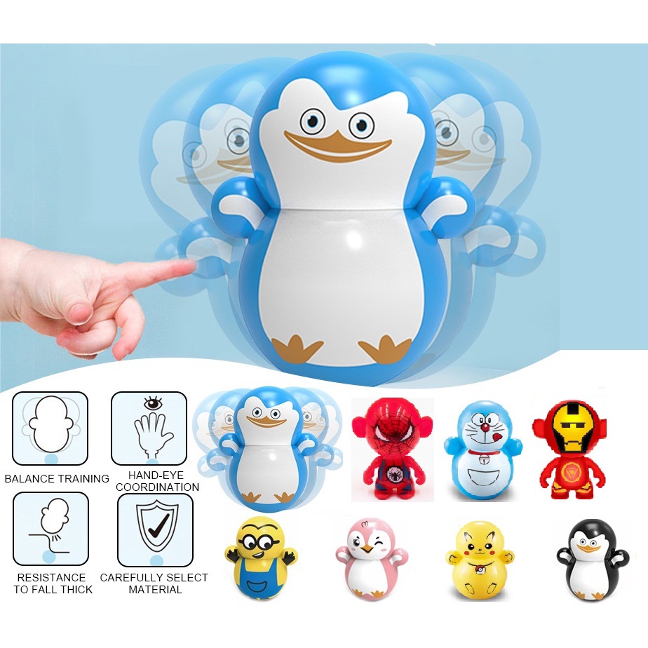 SMY Mainan Tumbler Mainan Anak Boneka Goyang Berayun Ayun Mainan Bayi Mini Karakter Boneka Anti Stre