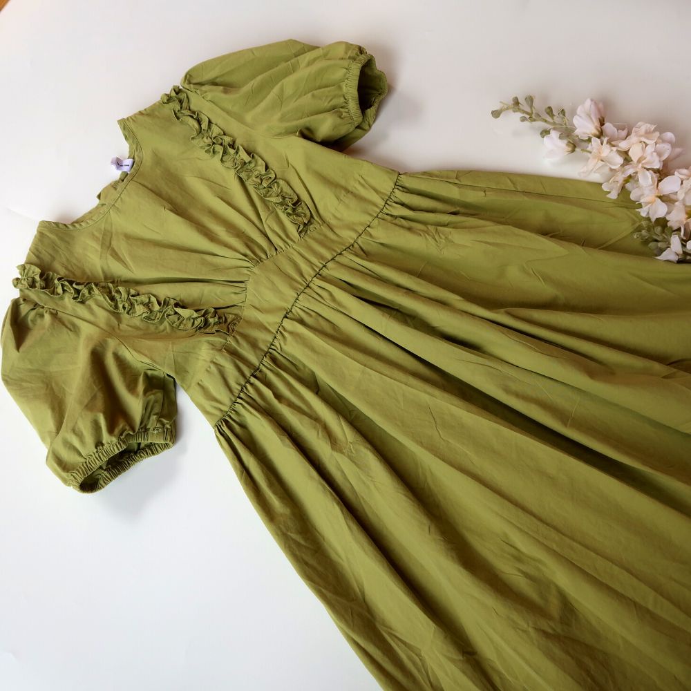 Dress Anak Perempuan Import Curled Line 3-8 Tahun