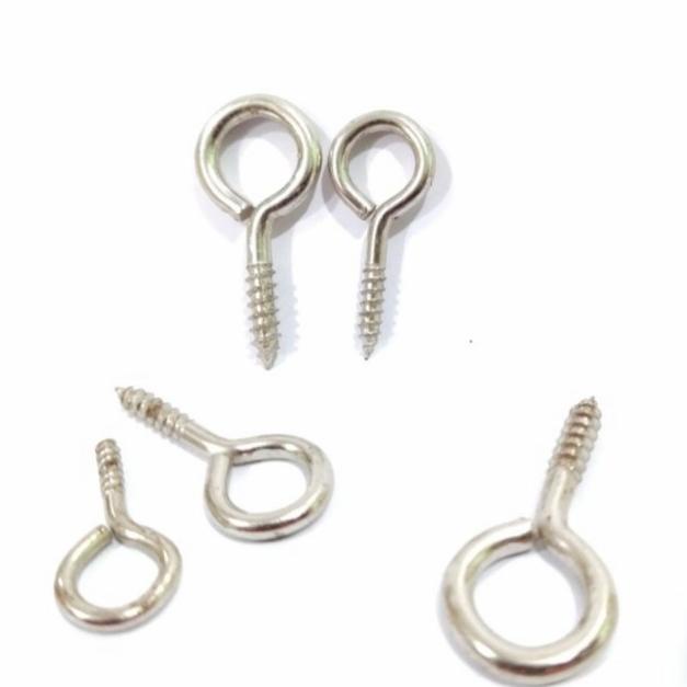 Sekrup O Eye Ring Bulat no 14 Skrup Gantungan Kunci Ulir