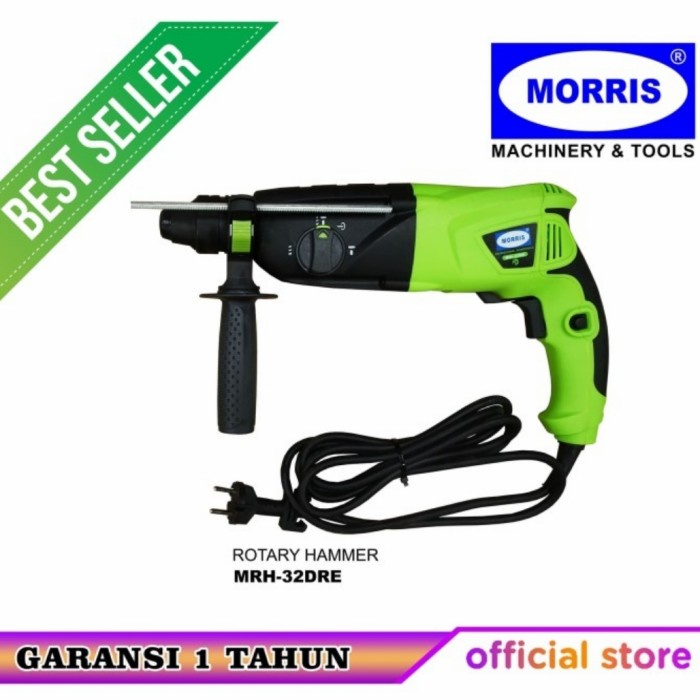 Mesin Bor Beton Sds Plus Morris MRH32DRE Rotary Hammer 32mm 3 mode