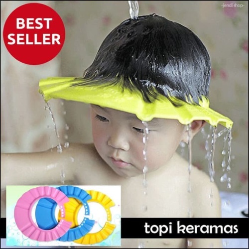 Topi Keramas Anak Bayi Pelindung Mata Kids Shower Cap