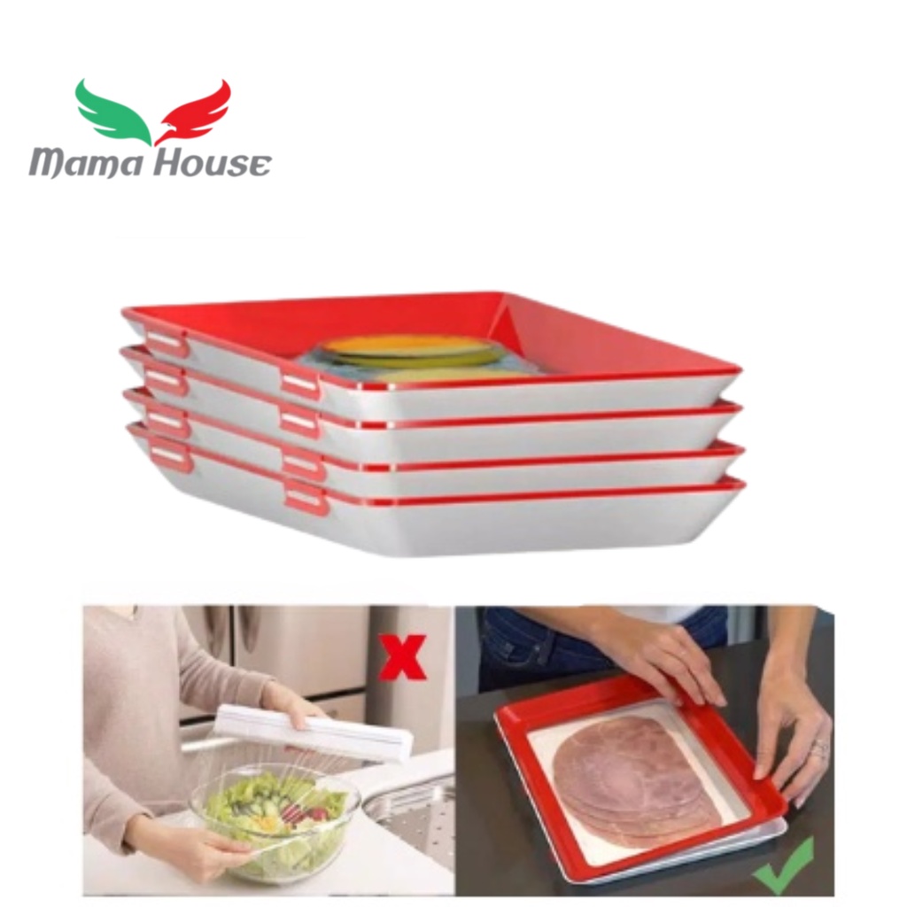 [MH] Tempat Penyimpanan Makanan Press Plastik Vacum Try Food Storage