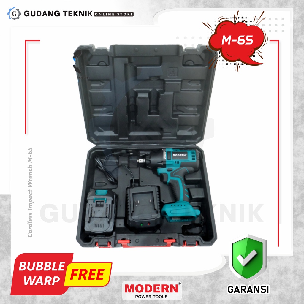 Cordless Impact Wrench Modern M-65 20V / Mesin Pembuka Baut Baterai Modern M65