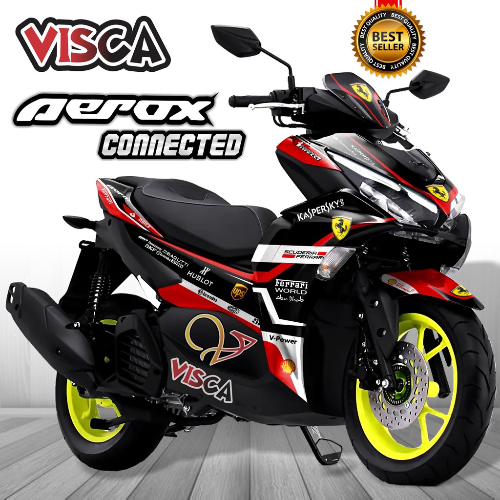Decal Aerox 155 Connected 2021 2022 Full Body Stiker Aerox 155 Connected 2021 2022 Keren Striping Ae