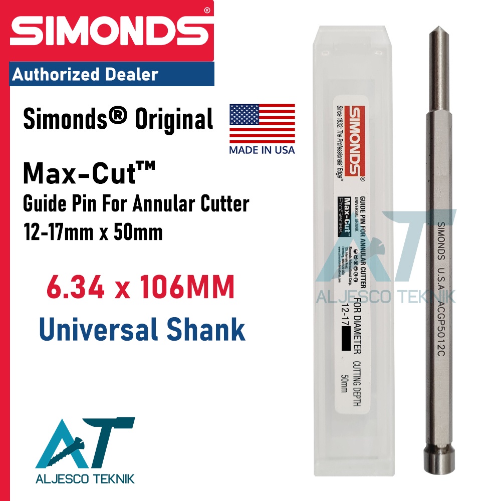 

SIMONDS GUIDE PIN 12-17MM FOR ANNULAR CUTTER