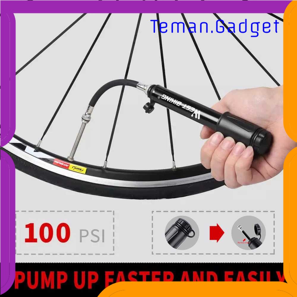 TG-SPD West Biking Pompa Manual Ban Sepeda Mini Bike Pump 100 PSI - A1-4-5