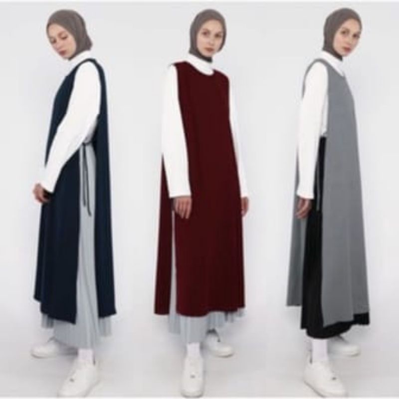 (100/3) Outer Sojin Long Vest/Rompi Panjang/Outer Polos