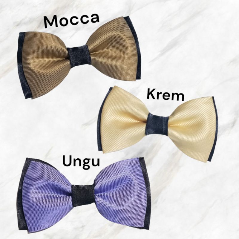 Dasi Kupu-Kupu Bintik Warna Kombinasi Ready Stock