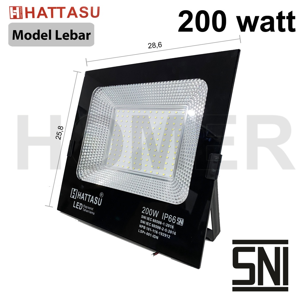 lampu led sorot tembak floodlight outdoor SMD COB 200W 200 watt emico probest hattasu valescom valpro