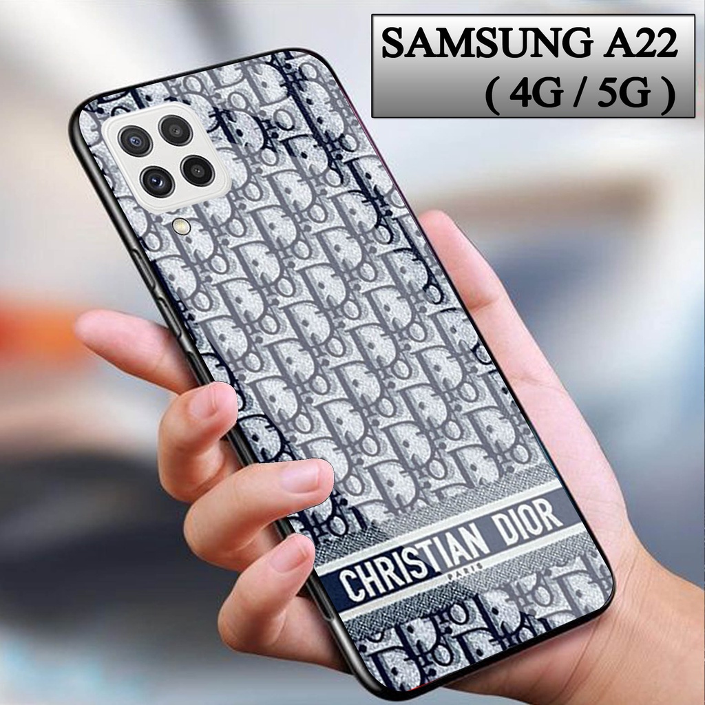 Softcase Glass Kaca Samsung A22 4G/5G - Case Hp Pelindung Handphone  Samsung A22 4G/5G [ A24].