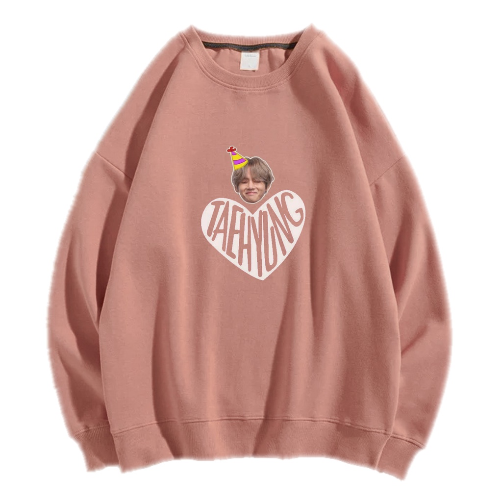 LOVE TAEHYUNG SWEATER SWITER CREWNECK PRIA WANITA OVERSIZE Size M-XXL ANAIRA