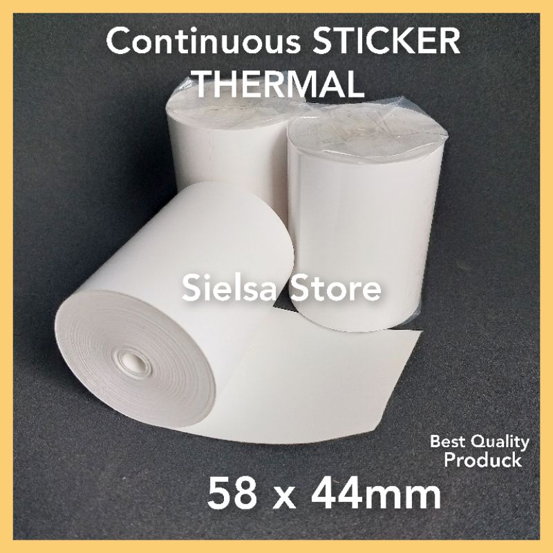 

STIKER LABEL THERMAL 58 x 44 MM ( PANJANG 10 METER ) UNTUK PRINTER THERMAL 58