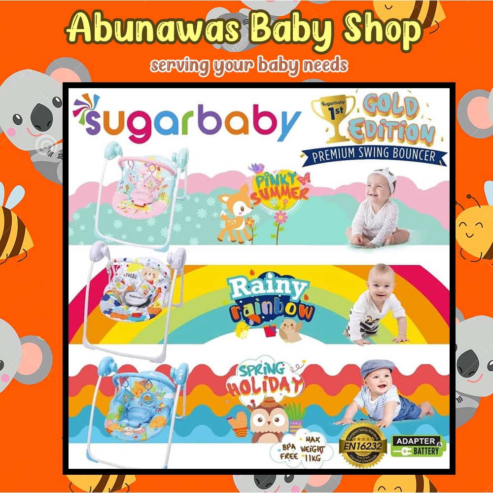 [FREE BUBBLE WRAP] Sugar Baby Automatic Swing / Baby Swing Sugar Baby / Ayunan Elektrik / Sugar Baby Swing