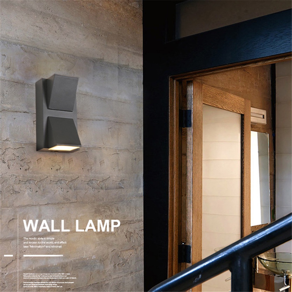 【COD】LAMPU DINDING TAMAN LED 2 ARAH X 3 WATT / WALL LIGHT OUTDOOR WATERPROOF Warm White 3W/6W