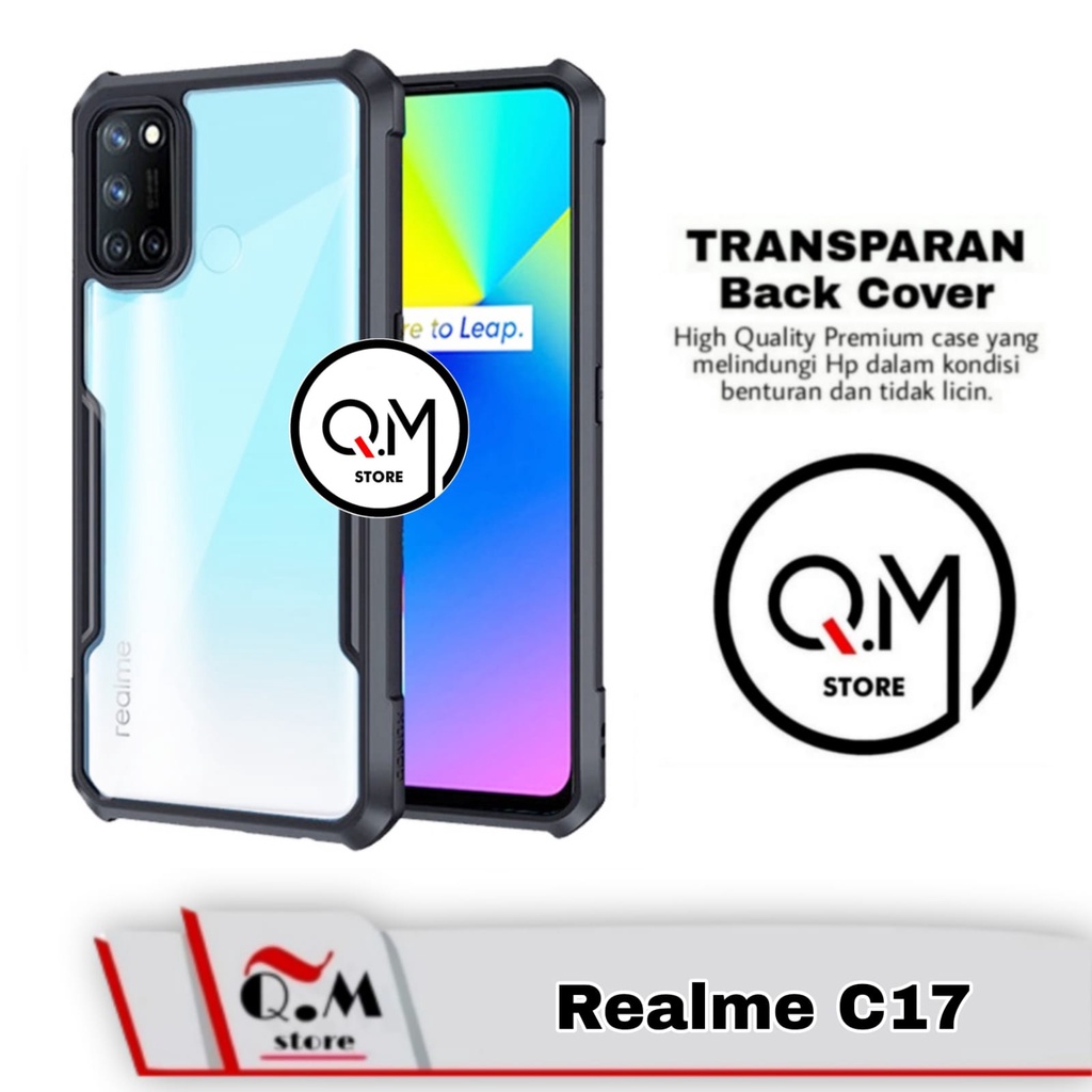 Case Realme C17 Shockproof Transparent Armor Casing Pelindung Back Cover