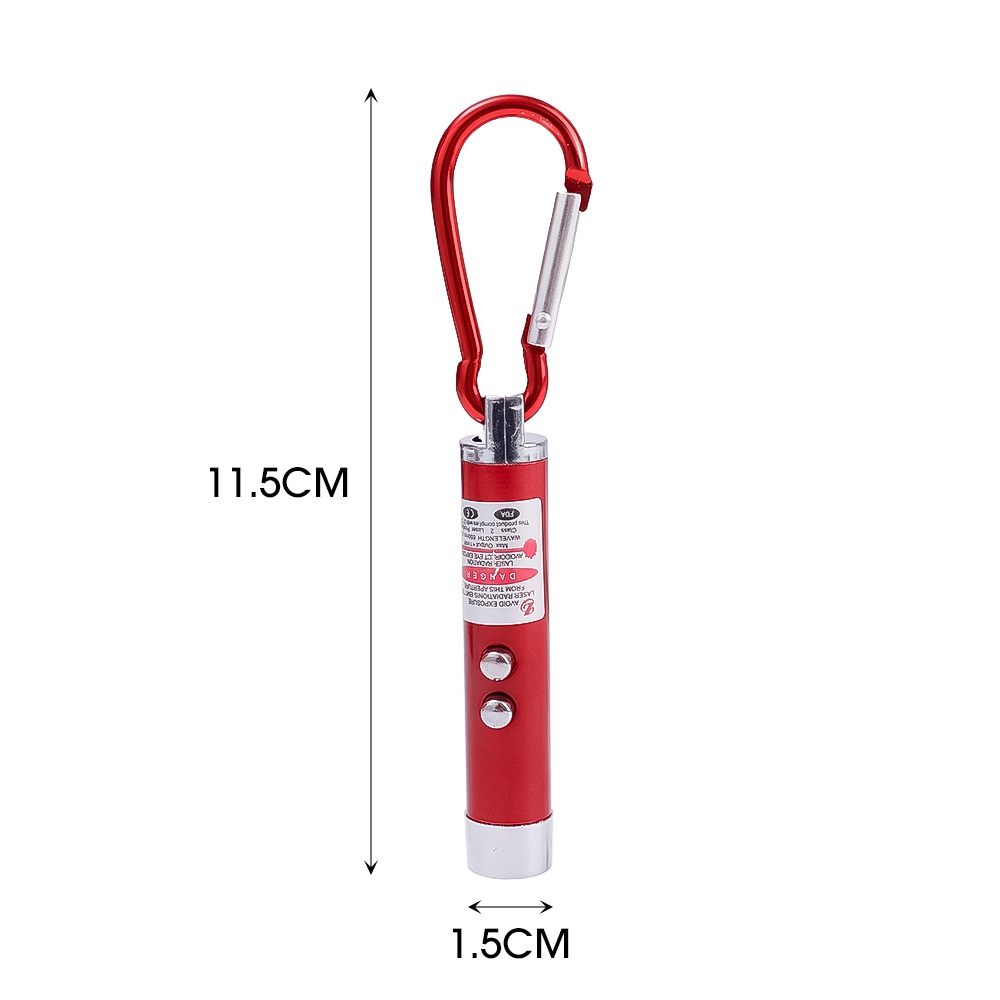Gantungan Kunci Senter LED Mini Portable 3 In 1 Untuk Alat Bantu Mengajar