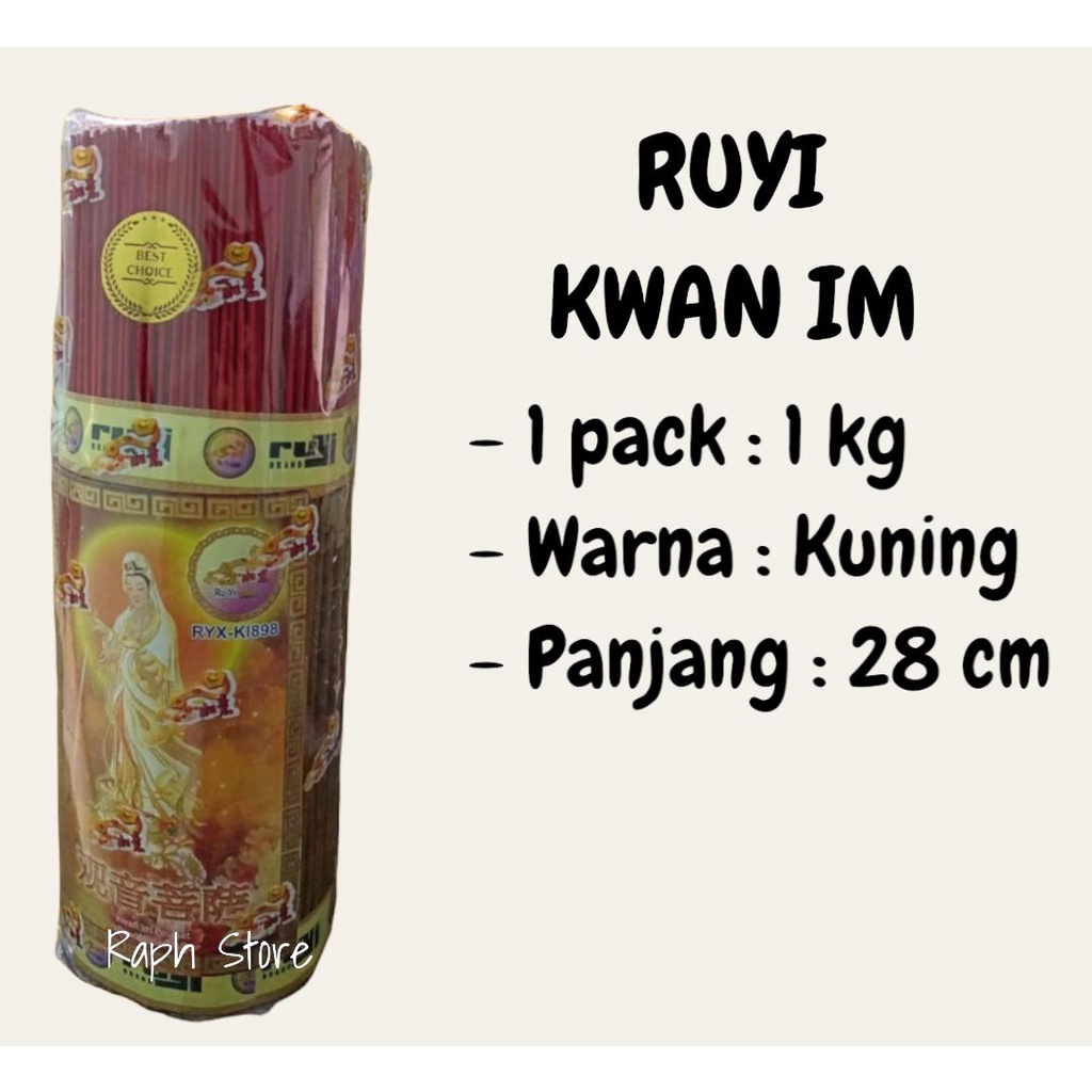 Dupa Hio Cendana Kraton Sandalwood Kwan Im 1kg Ruyi Warna Kuning