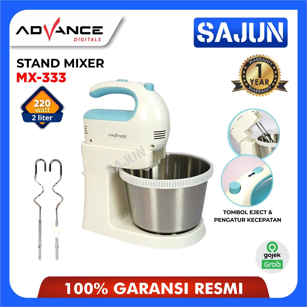 Advance Stand Mixer Kapasitas 2 Liter MX-333 Standing Mixer 200W MX333