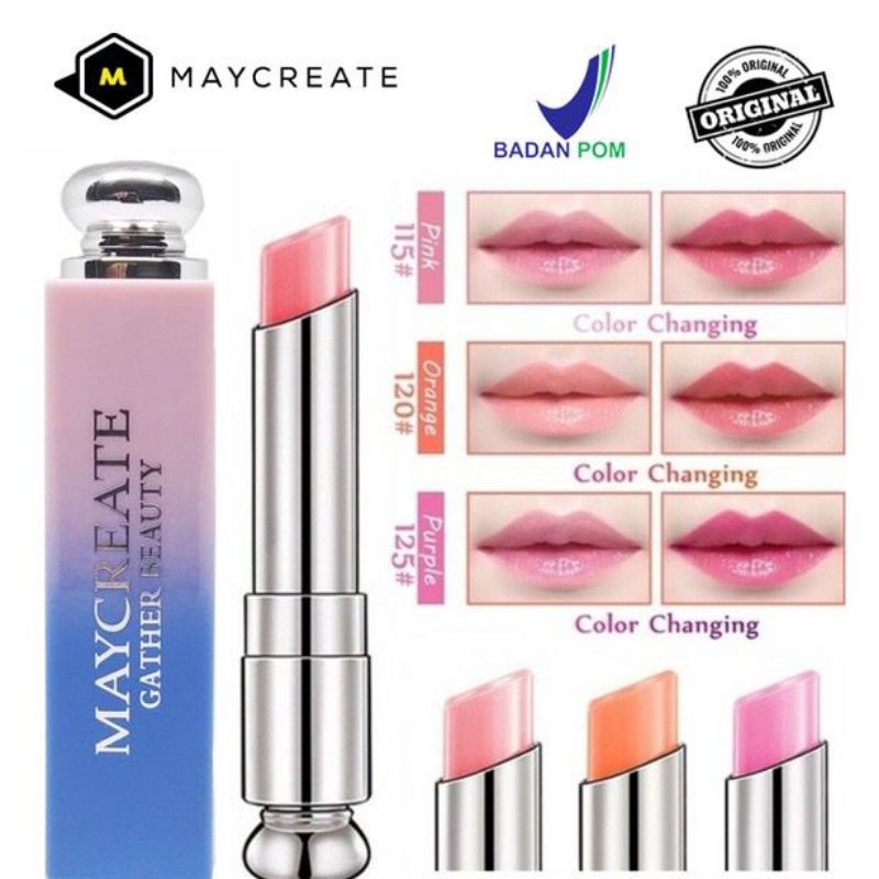 120 REDE PROMO LIPSTIK KOREA MAYCREATE / MAYCREATE LIPSTICK VIRAL MOISTURIZING / PELEMBAB BIBIR NATU