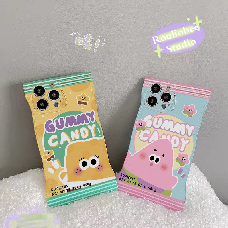 Soft Case TPU Motif Spongebob Patrick Untuk iPhone 11 13 14 13 Pro MAX 7 8 Plus 6s Plus XR 14 Plus XS MAX SE