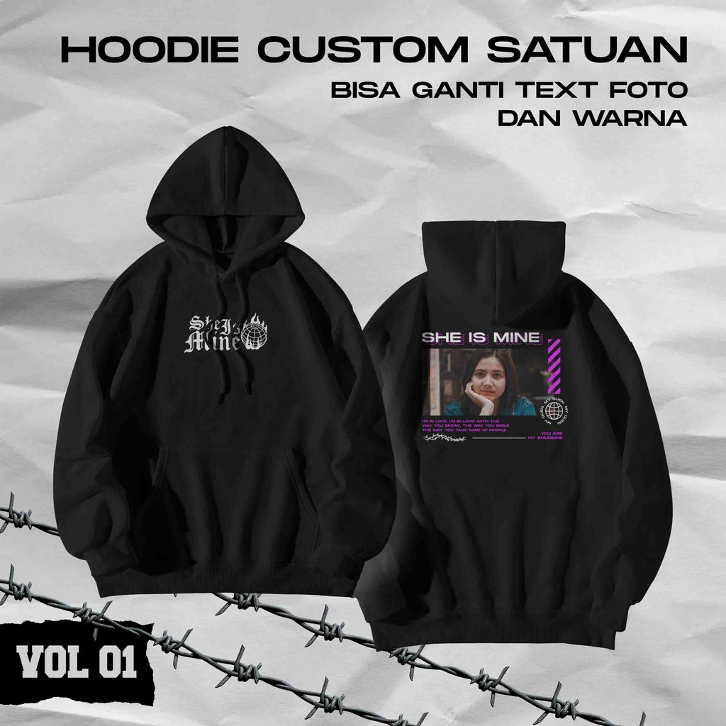Custom Hoodie / Jaket Custom Desain Sendiri / Jaket Custom Sablon Satuan / Jaket Sablon Custom / Jak