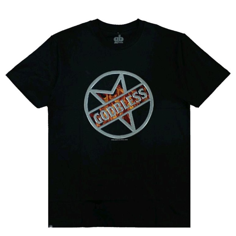 Tshirt GODBLESS - STAR LOGO SILVER FIRE