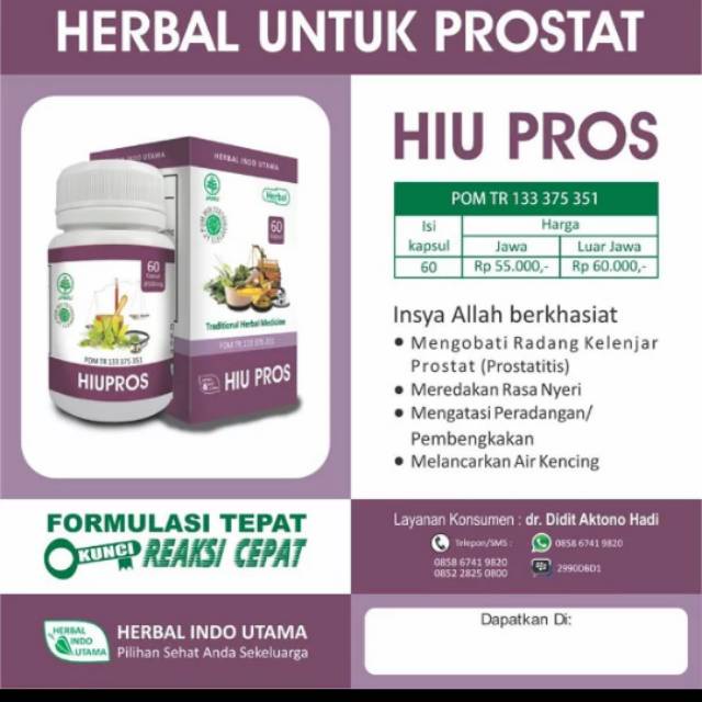 

HIU PROS | HERBAL UNTUK PROSTAT Kapsul