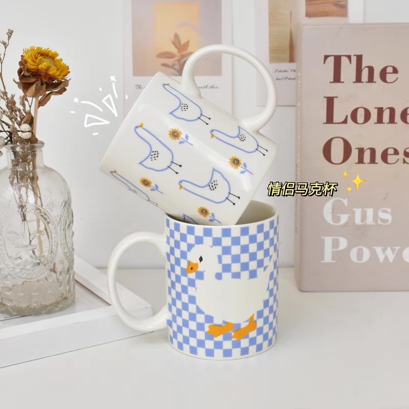 GELAS KERAMIK MOTIF BEBEK LUCU / MUG AESTHETIC DUCK SERIES / CUTE MUG KOREA / GELAS KOPI TEH SUSU JUS / GELAS KACA TEBAL / TUMBLR GLASS / CANGKIR BEBEK / GELAS RUMAHAN