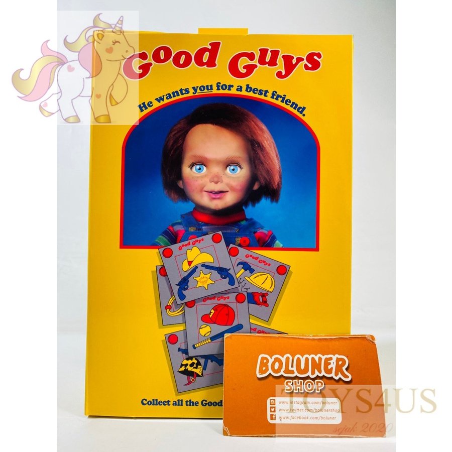 Toys4Us - Neca Chucky Good Guy Version Action Figure Horror Mainan Chucky SHF